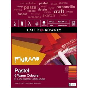 Daler Rowney Murano Pastel Paper 40, 6 x 30, 5 cm 160 g Warm Colours Carnete de Schițe imagine