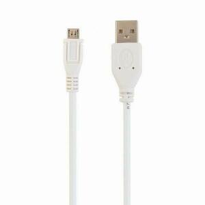 Cablu alimentare si date Gembird CCP-mUSB2-AMBM-W-1M, USB 2.0 (T) la Micro-USB 2.0 (T), 1m, Alb imagine