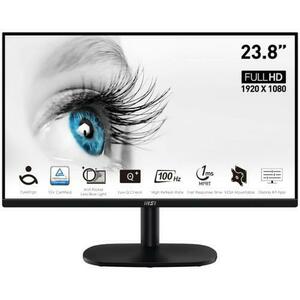 Monitor VA LED MSI PRO 23.8inch MP245V, Full HD, 100 Hz, VGA, HDMI, 1 ms, Eye Care (Negru) imagine