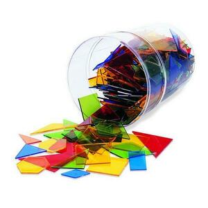 Joc pentru clasa Learning Resources Poligoane colorate - set 450 buc imagine