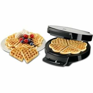 Aparat pentru preparat waffle Trisa Waffle Pleasure 7352.42, 1000 W, 5 Felii (Negru/Inox) imagine