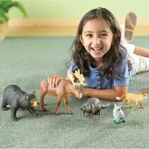 Set 5 figurine Animalute din padure Learning Resources, 18 luni+ imagine