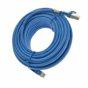 Cablu ecranat FTP Lanberg 41908, cat 6, mufat 2xRJ45, lungime 20m, AWG 26, 250 MHz, de legatura retea, ethernet, albastru imagine