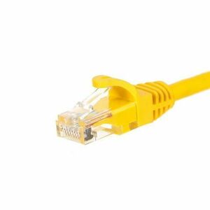 Cablu de retea Netrack RJ45, Cat 6, UTP, 0.25m, Galben imagine