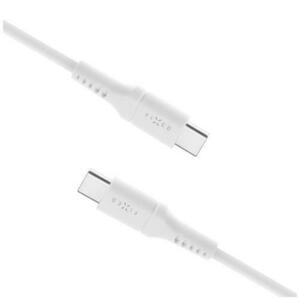 Cablu de incarcare si de date din silicon FIXED, conectori USB-C/USB-C, suport PD, 1, 2 m, USB 2.0, 60 W (Alb) imagine