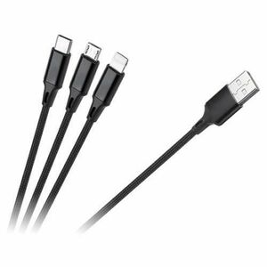Cablu de date USB 3 in 1, 1m, RB-6005-100-B, L100679 imagine