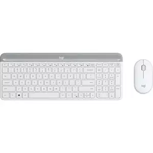 Kit tastatura + mouse wireless Logitech MK470, Slim, Alb imagine