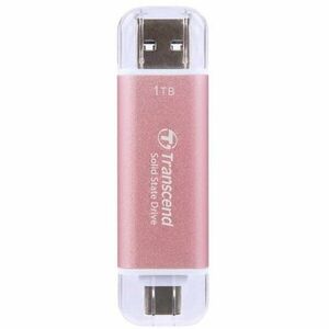 SSD Transcend ESD310 1TB External SSD USB 3.0 Type C/A Pink imagine