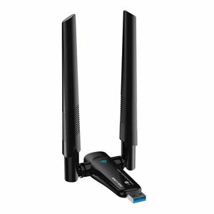 Adaptor Wireless Techstar® AX 1800 Dual-Band, 1200Mbps, USB 3.0, 2.4G/5G, Long Range, 2 Antene, Negru imagine