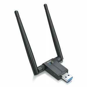 Adaptor Wireless Techstar® AC 1200 Dual-Band, 1200Mbps, USB 3.0, 2.4G/5G, Long Range, 2 Antene, Negru imagine