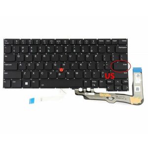 Tastatura Lenovo PK132AS3B00 iluminata layout US fara rama enter mic imagine