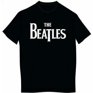 The Beatles Tricou Drop T Logo Black M imagine