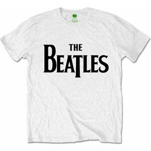 The Beatles Tricou Drop T Logo White 2XL imagine