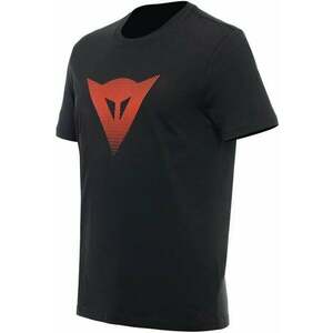 Dainese T-Shirt Logo Negru/Roșu Fluorescent 2XL Tricou imagine