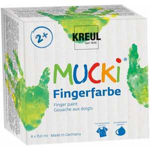 Kreul MUCKI Finger Paint Set de vopsea pentru degete 4 x 150 ml imagine