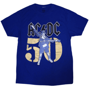 AC/DC Tricou Gold Fifty Blue M imagine