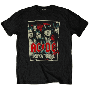 AC/DC Tricou Highway To Hell Sketch Black M imagine