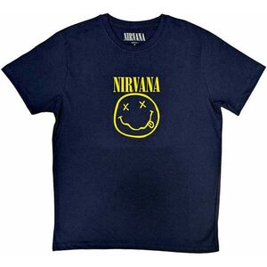 Nirvana Tricou Yellow Smiley Navy M imagine