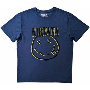 Nirvana Tricou Inverse Smiley Blue M imagine
