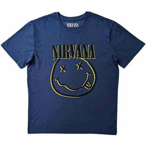 Nirvana Tricou Inverse Smiley Blue L imagine
