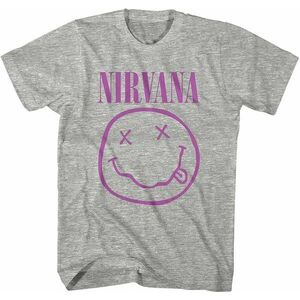 Nirvana Tricou Purple Smiley Gri 2XL imagine