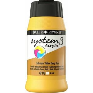Daler Rowney System3 Vopsea acrilică 500 ml Cadmium Yellow Deep Hue imagine
