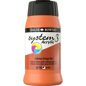 Daler Rowney System3 Vopsea acrilică 500 ml Cadmium Orange Hue imagine