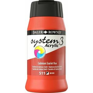 Daler Rowney System3 Acrylic Paint Vopsea acrilică Cadmium Scarlet Hue 500 ml 1 buc imagine