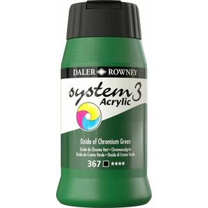 Daler Rowney System3 Vopsea acrilică 500 ml Oxide of Chromium Green imagine