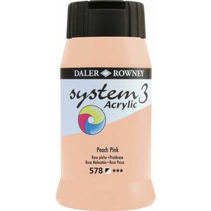 Daler Rowney System3 Acrylic Paint Vopsea acrilică Peach Pink 500 ml 1 buc imagine