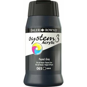 Daler Rowney System3 Acrylic Paint Vopsea acrilică Payne's Grey 500 ml 1 buc imagine