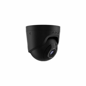 Camera supraveghere IP Dome Ajax TurretCam, 5 MP, 4 mm, IR 35 m, microfon, slot card, detectie obiecte prin AI, PoE, negru imagine