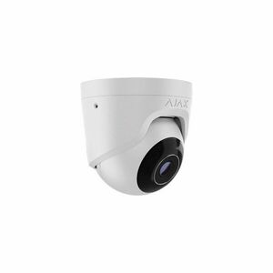 Camera supraveghere IP Dome Ajax TurretCam, 5 MP, 4 mm, IR 35 m, microfon, slot card, detectie obiecte prin AI, PoE, alb imagine