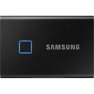 SSD Extern Samsung T7 Touch, 1TB, USB-C 3.1, Senzor de amprenta (Negru) imagine