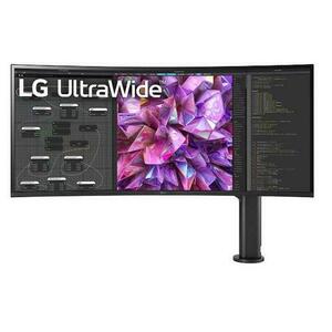 Monitor IPS LED LG 38inch 38WQ88C-W, Ultrawide (3840 x 2160), HDMI, DisplayPort, AMD FreeSync, Ecran Curbat, Pivot, Boxe (Negru) imagine
