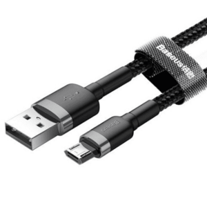 Cablu de date Baseus Cafule Series CAMKLF-BG1, MicroUSB, 1 m (Negru/Gri) imagine