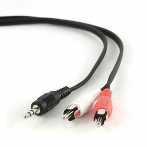 Cablu audio Gembird CCA-458/0.2, Jack 3.5mm 3 pini tata - 2 x RCA tata, 20 cm imagine