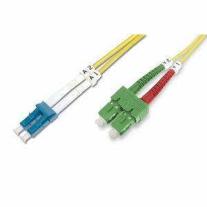Cablu fibra optica Digitus DK-292SCA3LC-01 1 M SC/APC LC I-VH OS2, Galben imagine