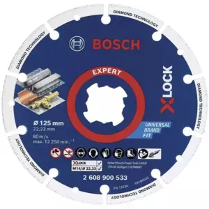 Disc diamantat Bosch Metal Wheel 125mm cu X-LOCK, taiere metal imagine