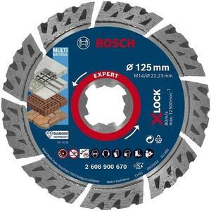 Disc de taiere diamantat Bosch Expert MultiMaterial 2608900670, 125x2.4x12 mm, prindere X-LOCK imagine