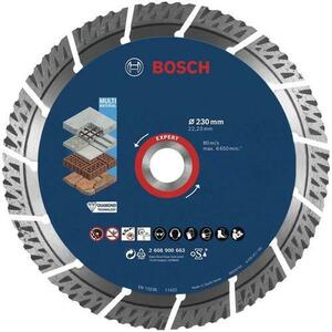 Disc de taiere diamantat Bosch Expert MultiMaterial 2608900663, 230x2.4x15 mm, alezaj 22.23 mm imagine
