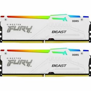 Memorii Kingstone FURY Beast RGB White, 32 GB (2x16GB), DDR5, DIMM, 6800 MHz, CL34 imagine