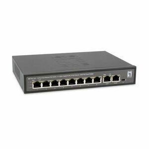 Switch LevelOne FGP-1031, Fast Ethernet, 10 Porturi, PoE (Negru) imagine