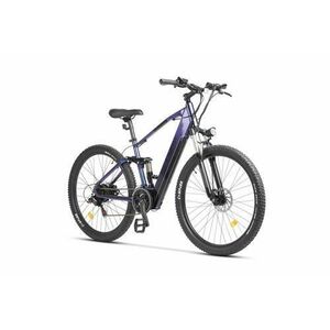 Bicicleta Electrica MTB-FS CARPAT C275M17E, roti 27.5inch, autonomie 60 - 80 Km, motor 250W, viteza maxima 25 km/h (Albastru) imagine