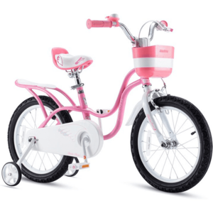 Bicicleta Copii 3-5 ani Royal Baby Little Swan, Roti 14 Inch, Frana fata/spate V-Brake, Roti Ajutatoare (Roz) imagine