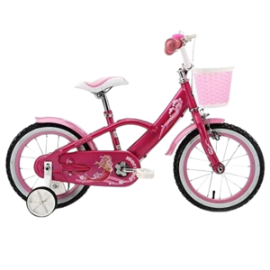 Bicicleta Copii 3-5 ani Royal Baby Mermaid, roti 14inch, roti ajutatoare, cadru otel (Roz) imagine