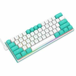 Tastatura Gaming Mecanica Redragon Fidd, iluminare RGB, Cu fir, Switch magnetic roz, Layouy US (Alb/Albastru) imagine