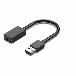 Placa de sunet Vention CDZB0, Jack 3.5 mm la USB, 0.15 m (Negru) imagine