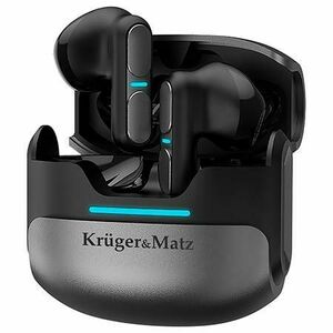 Casti True Wireless Kruger&Matz M8, Bluetooth, Microfon (Negru) imagine