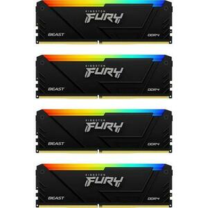 Memorii Kingston FURY Beast RGB, 64 GB (4x16GB), DDR4, 3600 MHz, CL18, XMP imagine